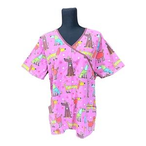 Young USA brand medical scrub top.